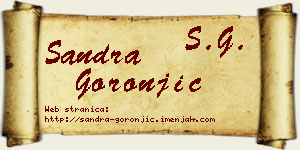 Sandra Goronjić vizit kartica